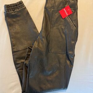 SPANX Charcoal Textured Leggings